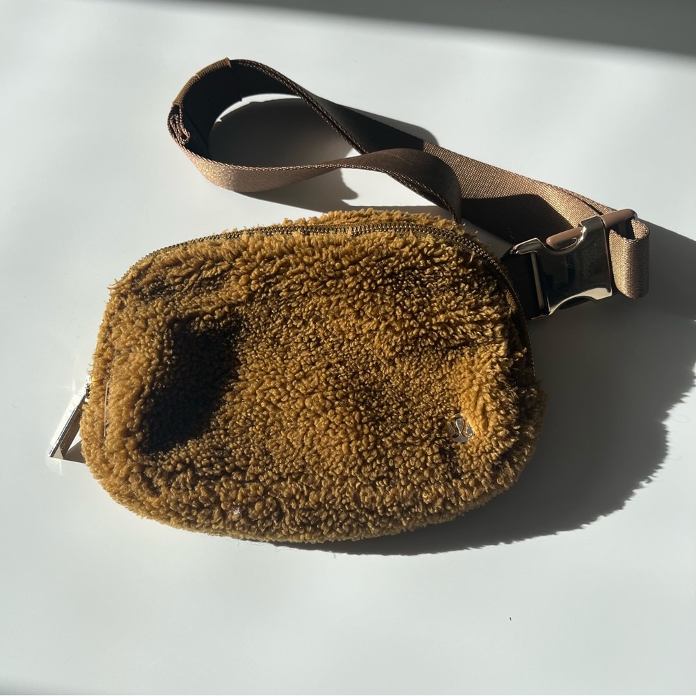 Lululemon Camel Tan Fuzzy Fanny Pack Belt Bag